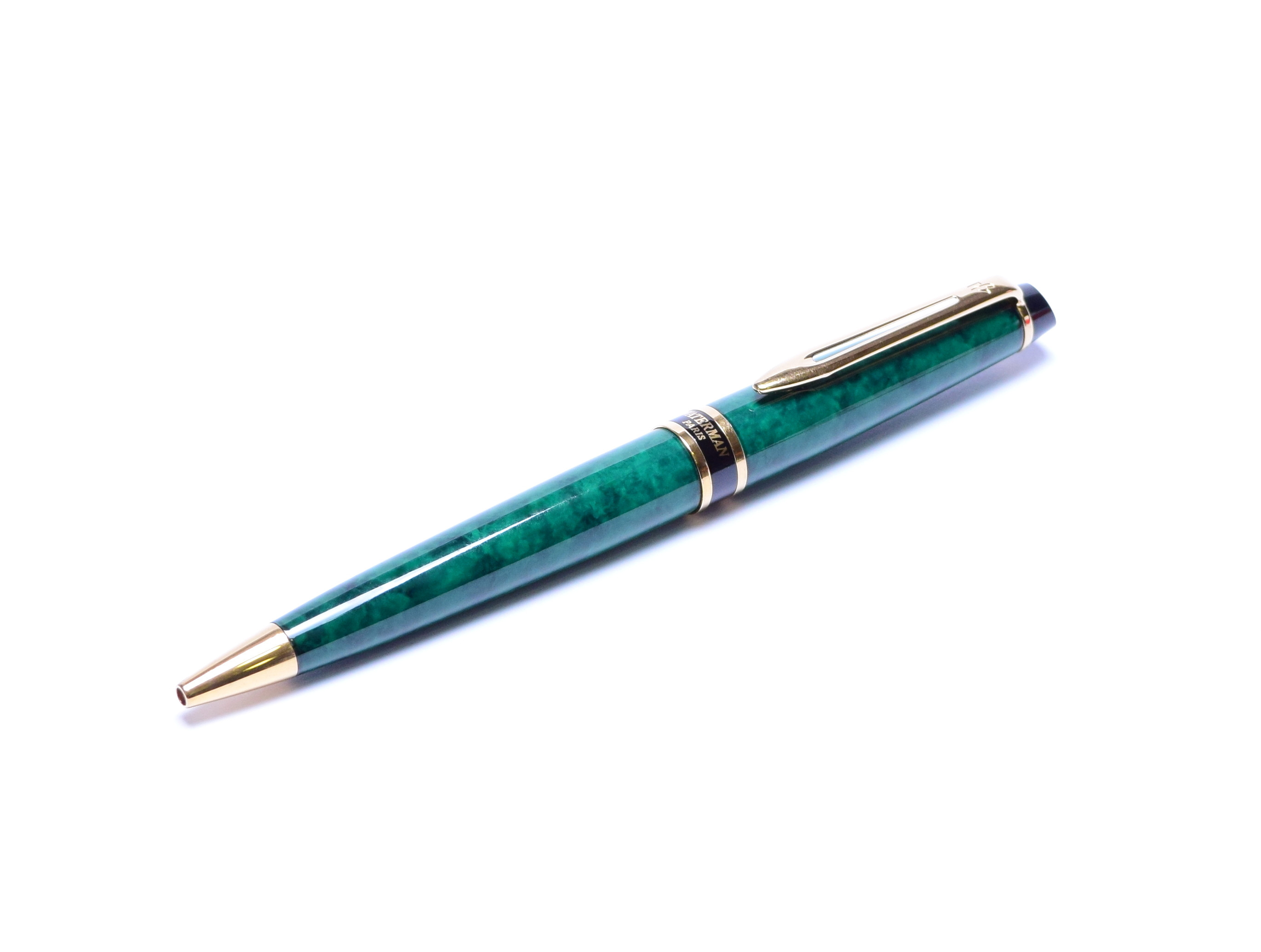 Waterman Preface Green Marble & Gold Trim Rollerball  Pen In Box  Mint * 