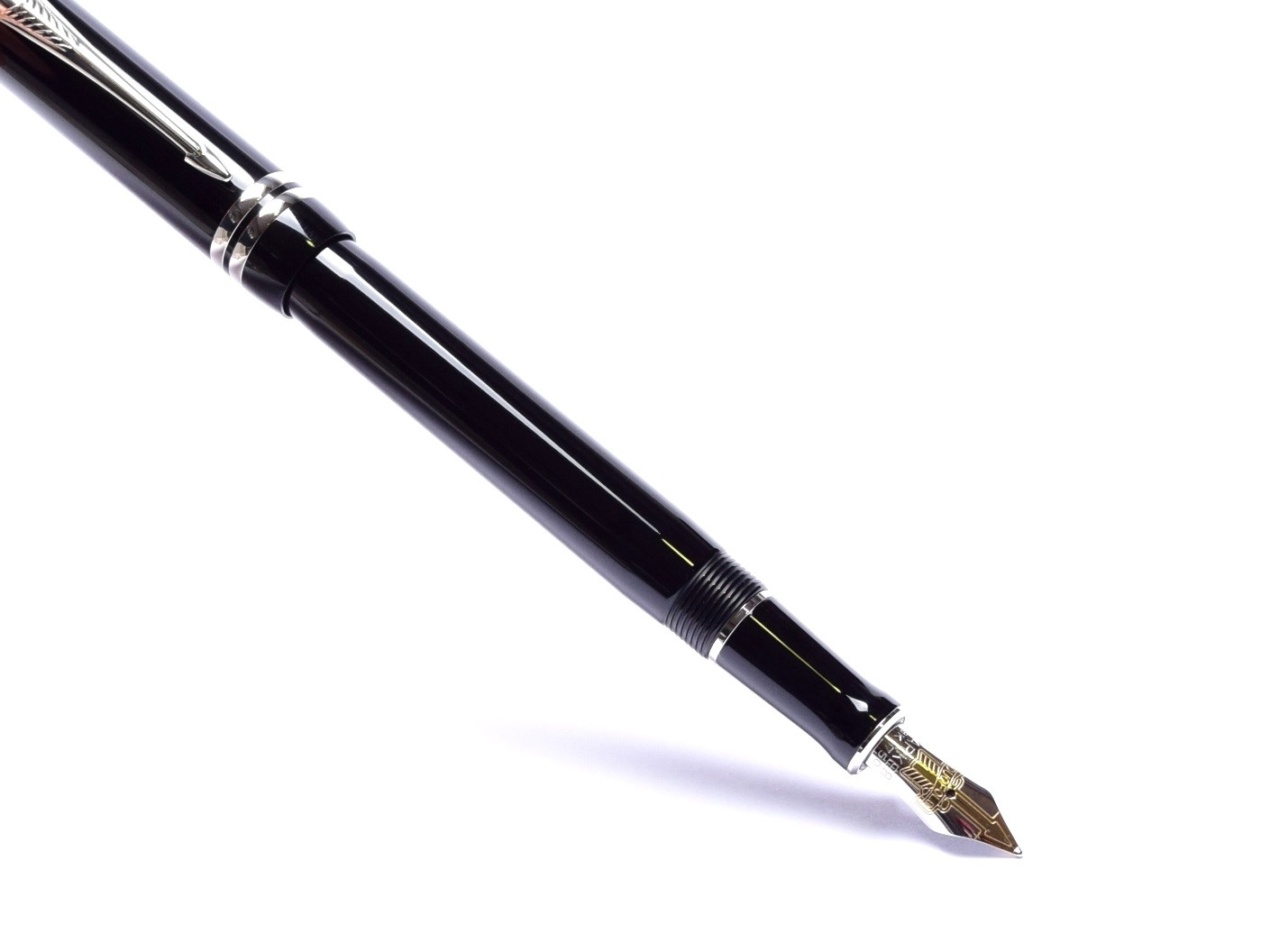 1999 IIN PARKER Duofold International MKII Platinum Black PT 18K