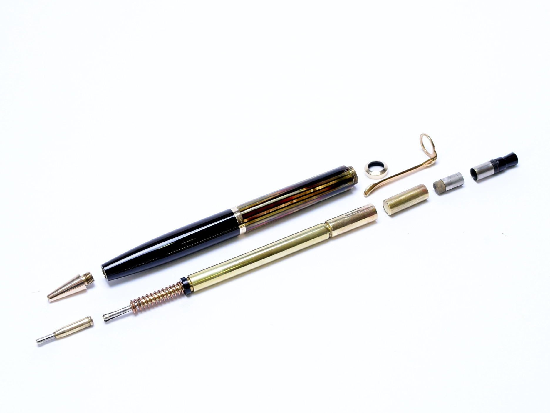 Rare 1950s Thick Pelikan 450 Tortoise Brown Striped & Gold Filled