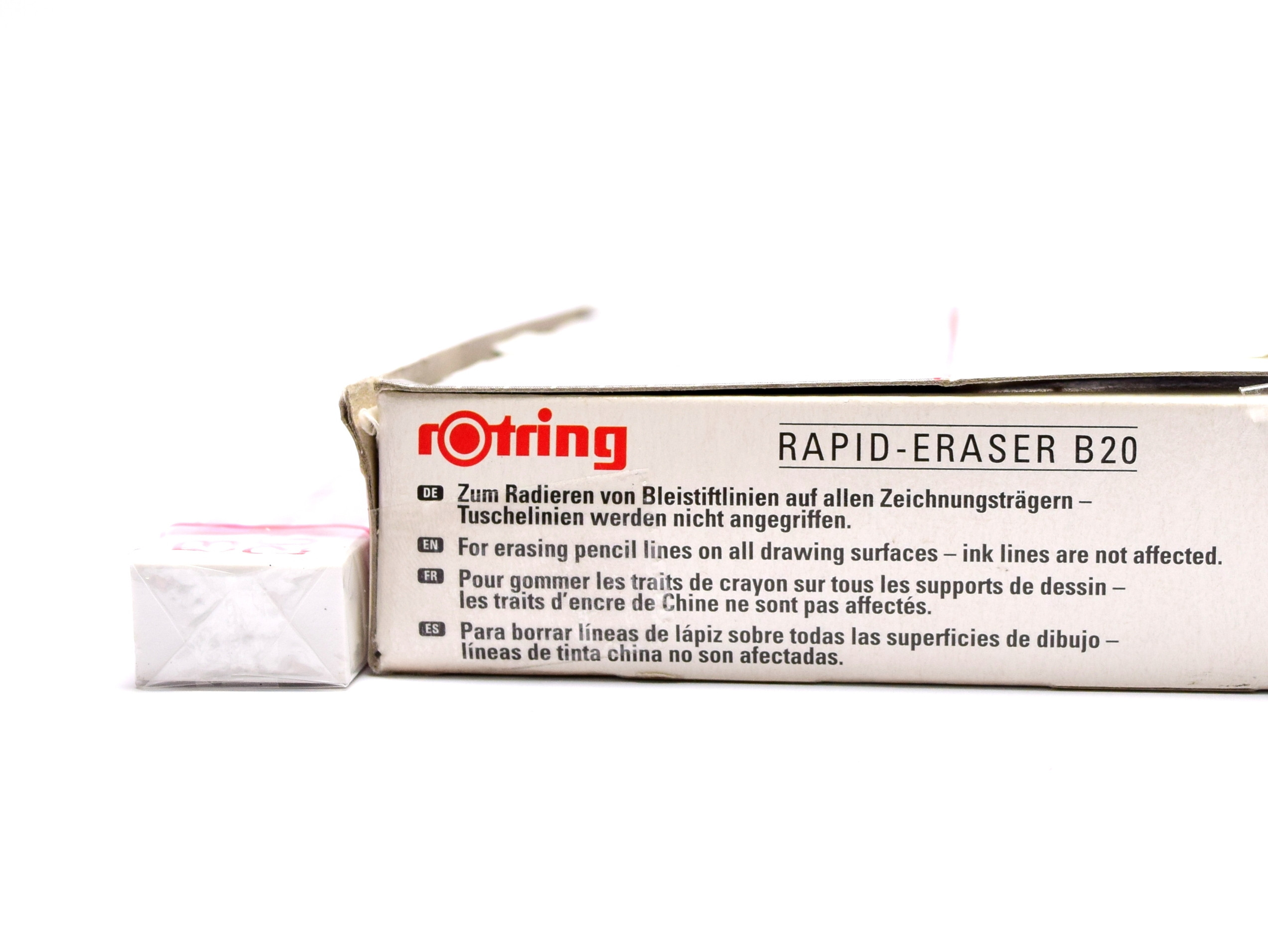 Rotring Rapid Eraser B20 One Pencil Trace Remover Eraser in Plastic