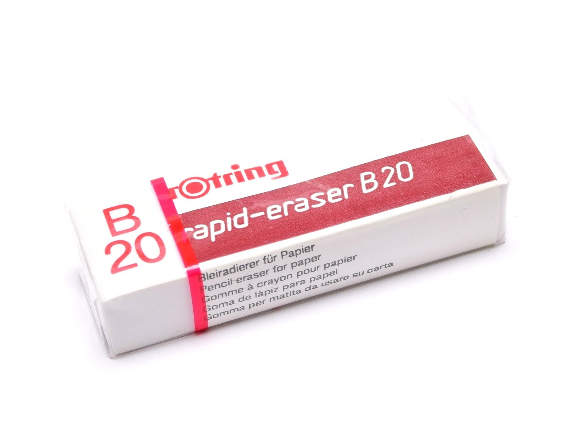Rotring Rapid Eraser B20 One Pencil Trace Remover Eraser in Plastic