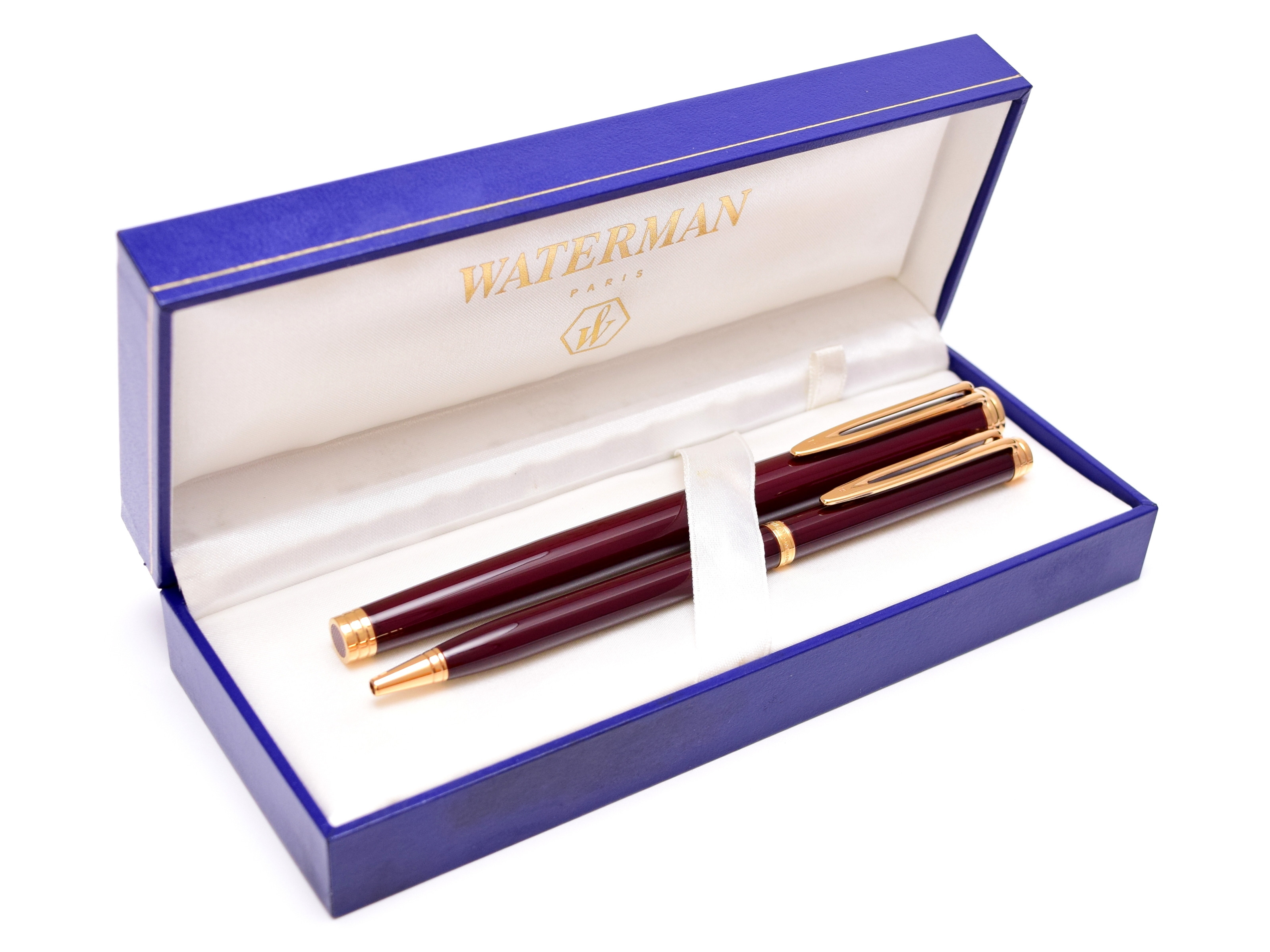 1990s WATERMAN Ideal Gentleman Dark Bordeaux Maroon Red Brown