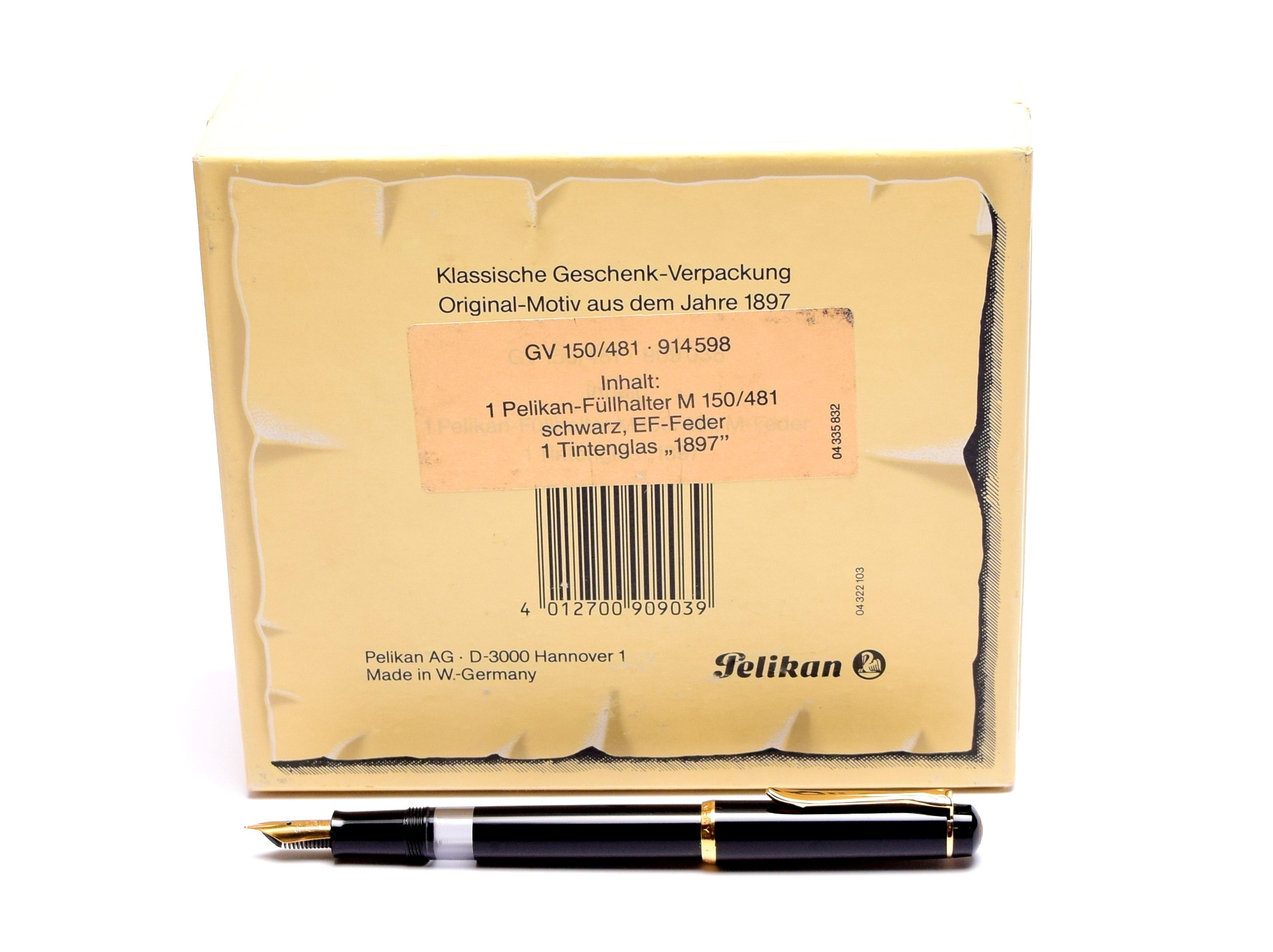1980s West W. Germany Classic Pelikan M150/481 Black Resin EF