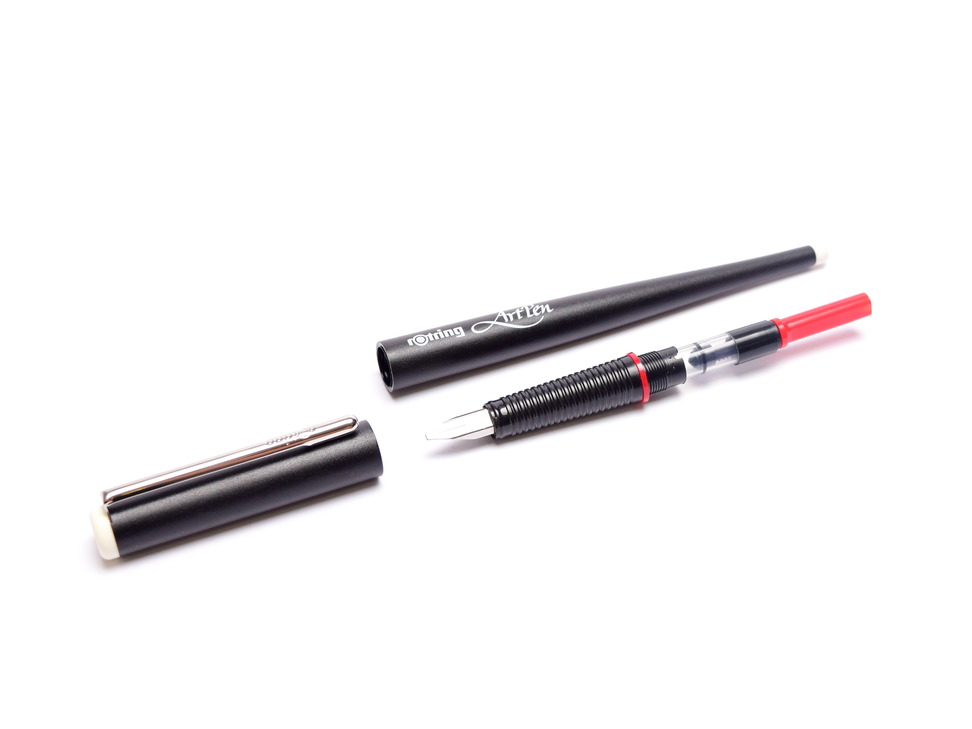 Vintage Rotring ArtPen Fountain Calligraphy Pen Set In Box w/ 12