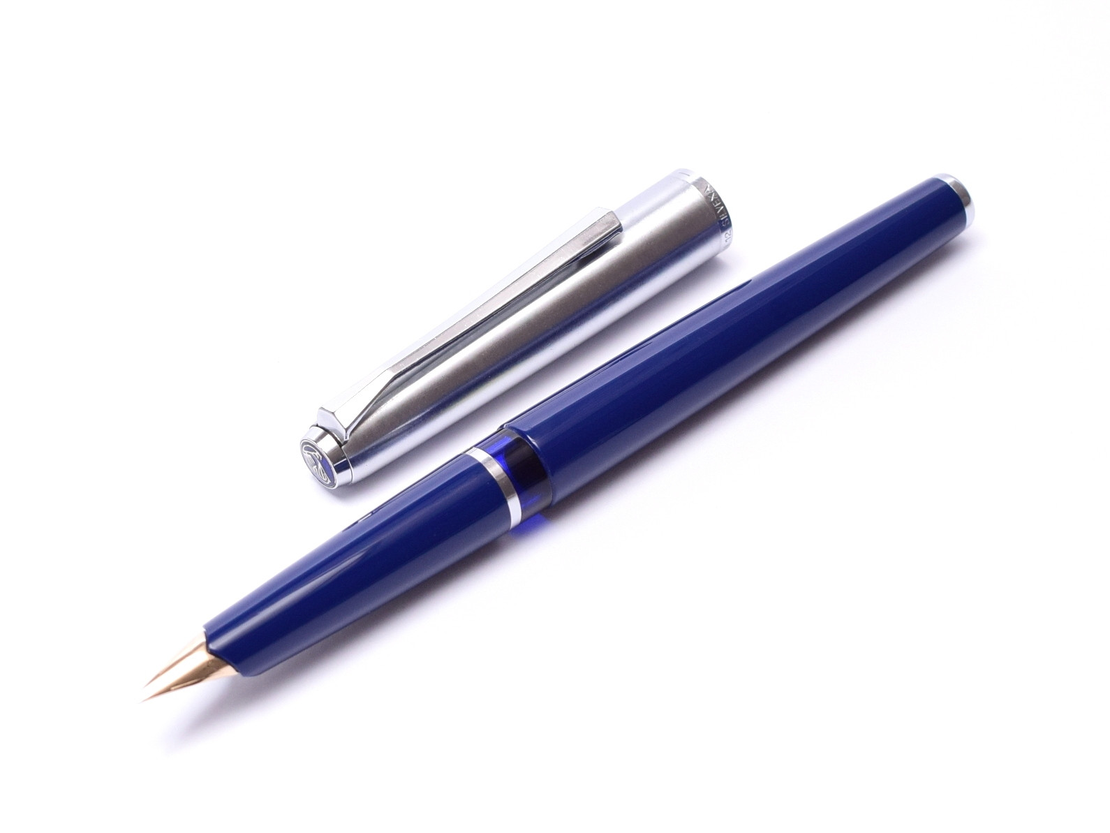 Rare 1960s Pelikan SILVEXA No.12 Dark Navy Blue & Steel Cap OM