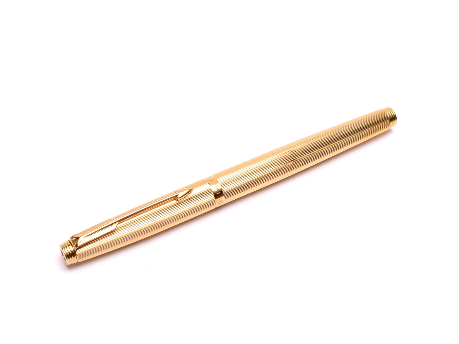 NOS in Box Stunning 1990s PARKER 75 GODRON 14K Gold F Fine Nib Made in ...