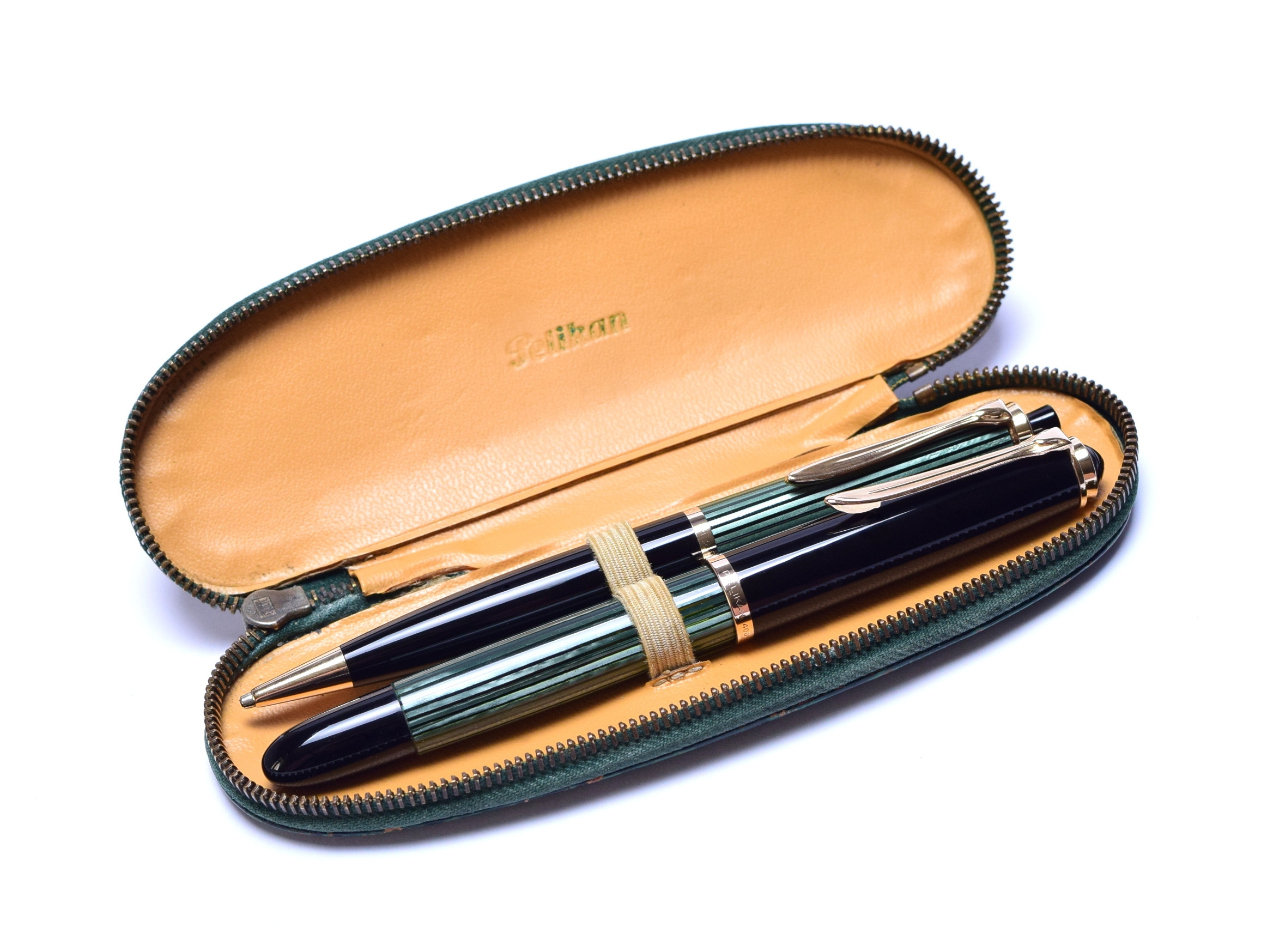 1950s Pelikan 400NN & 450 Flexible EF to 3B 14K Nib Tortoise Green