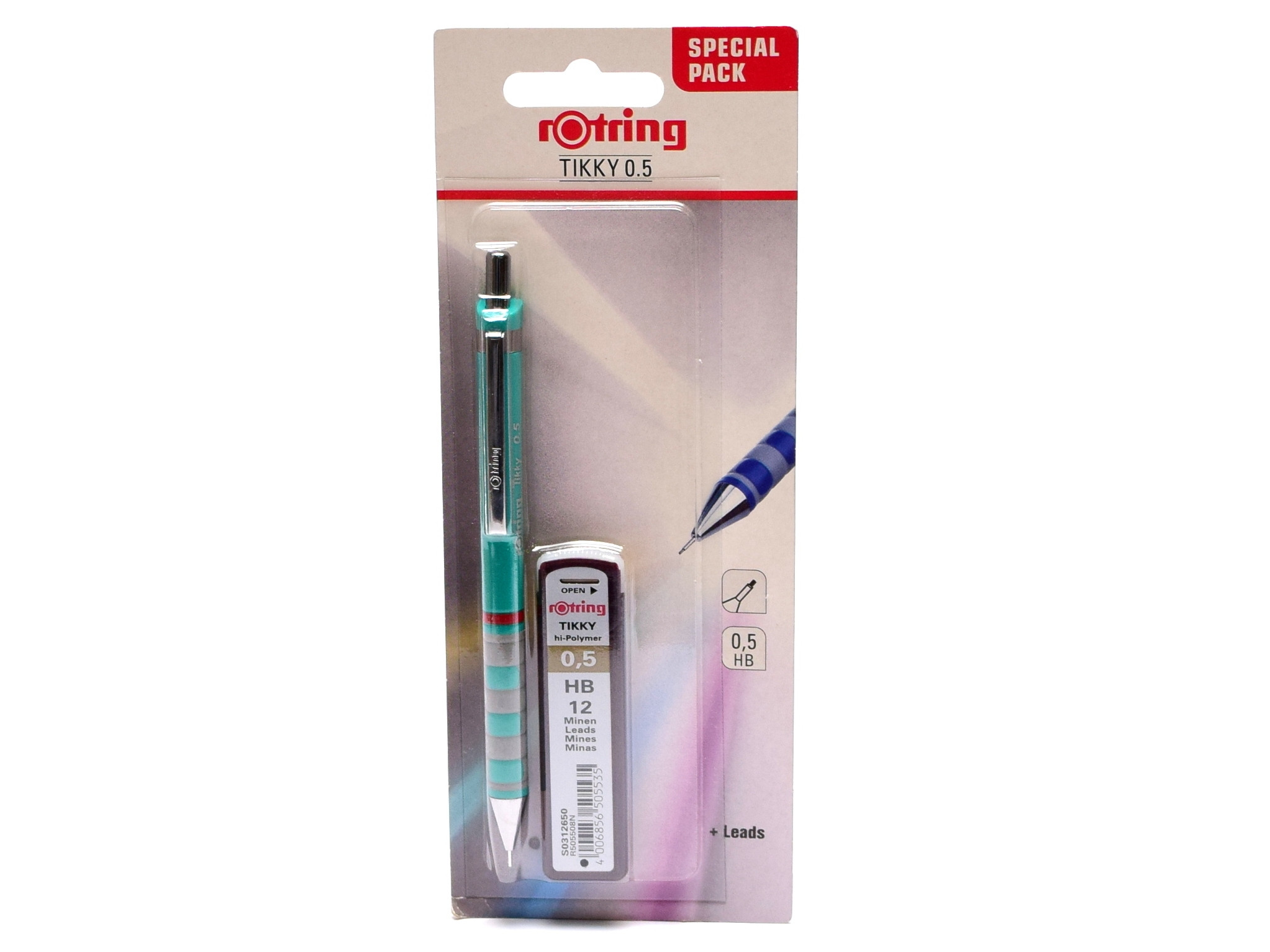 NOS New Rotring Tikky Mechanical Pencil w/ Rubberized Grip Green Color