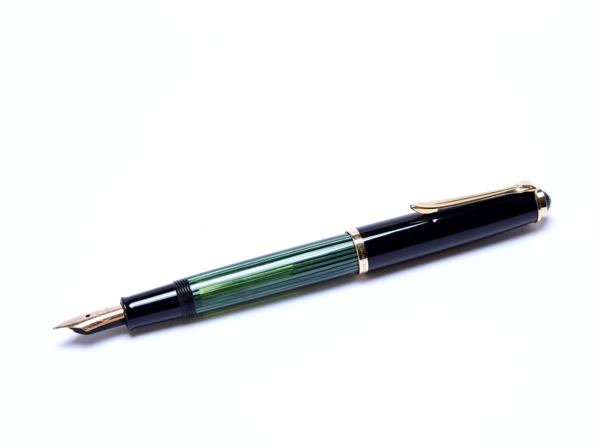 1950s Pelikan 400NN & 450 Flexible EF to 3B 14K Nib Tortoise Green