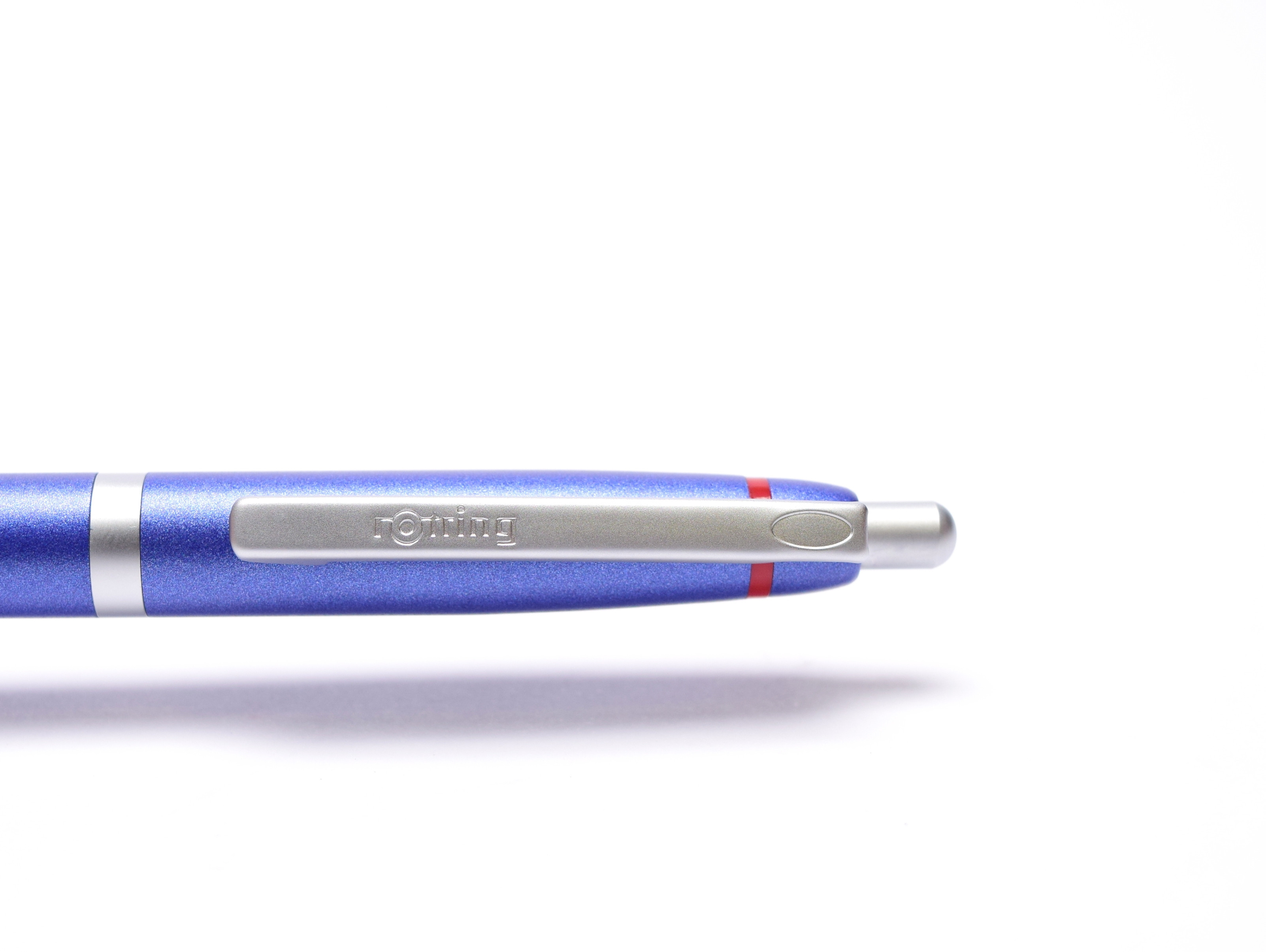 NOS New Rotring Freeway Navy Blue Metal Push Button Matte Satin Finish ...
