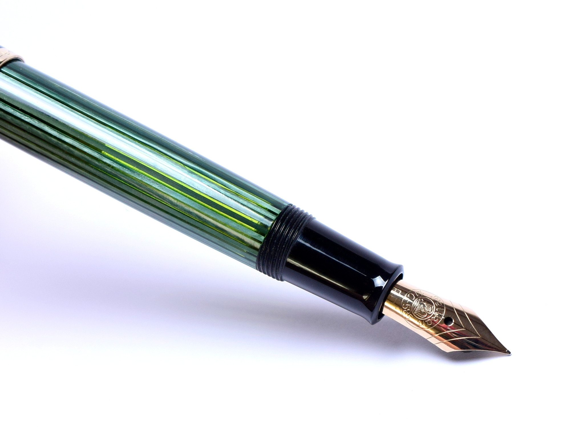 1950s Pelikan 400NN & 450 Flexible EF to 3B 14K Nib Tortoise Green