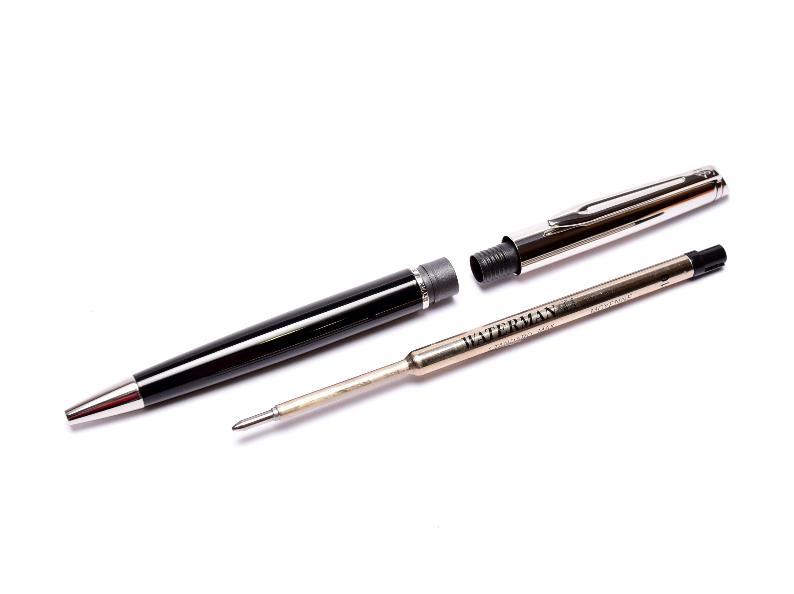 NEW Waterman Hemisphere Black Lacquer & Chrome Twist Mechanism