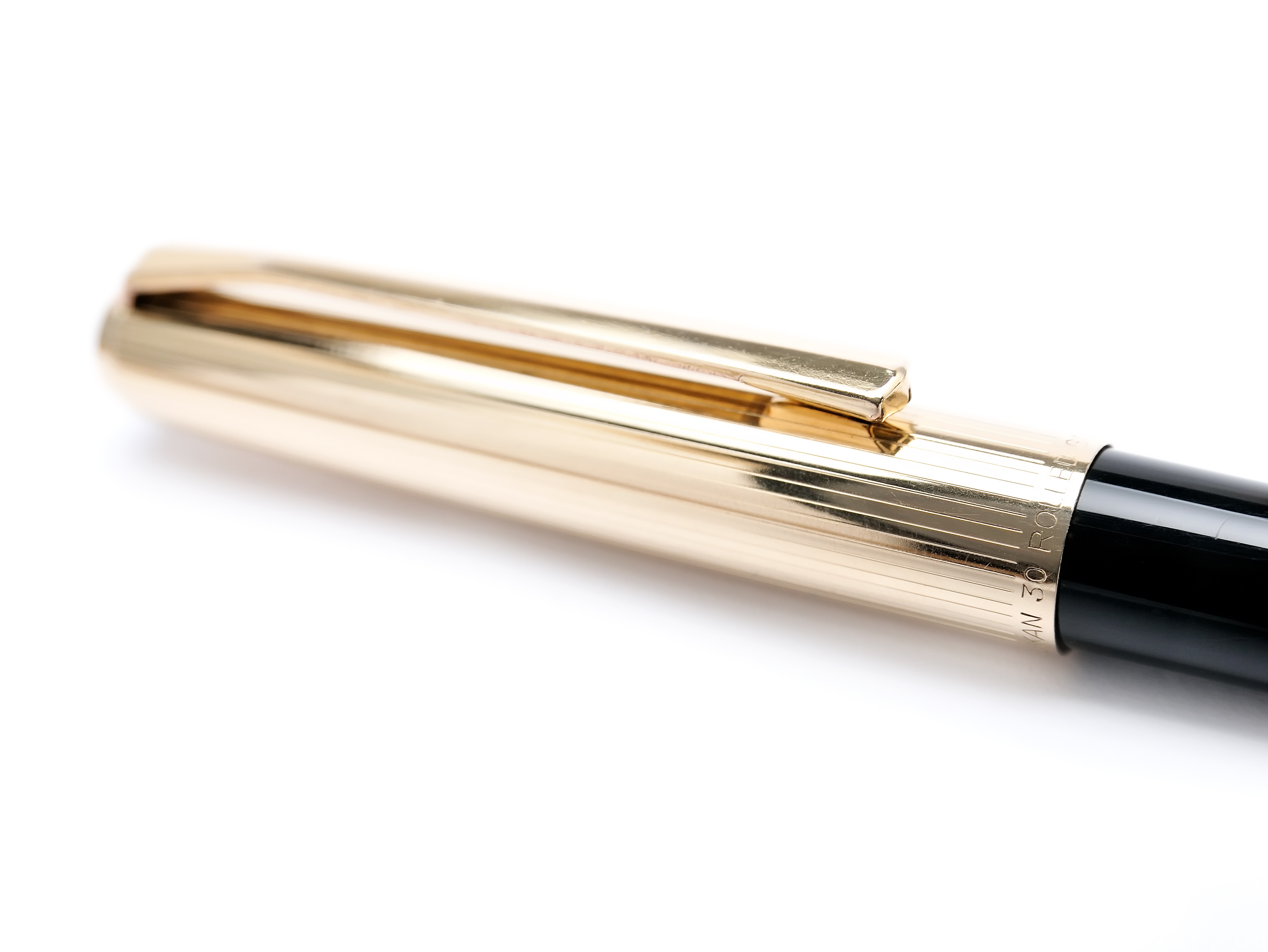 Mint 1960s Pelikan R30 / D30 / 30 Rolled Gold and Black Resin
