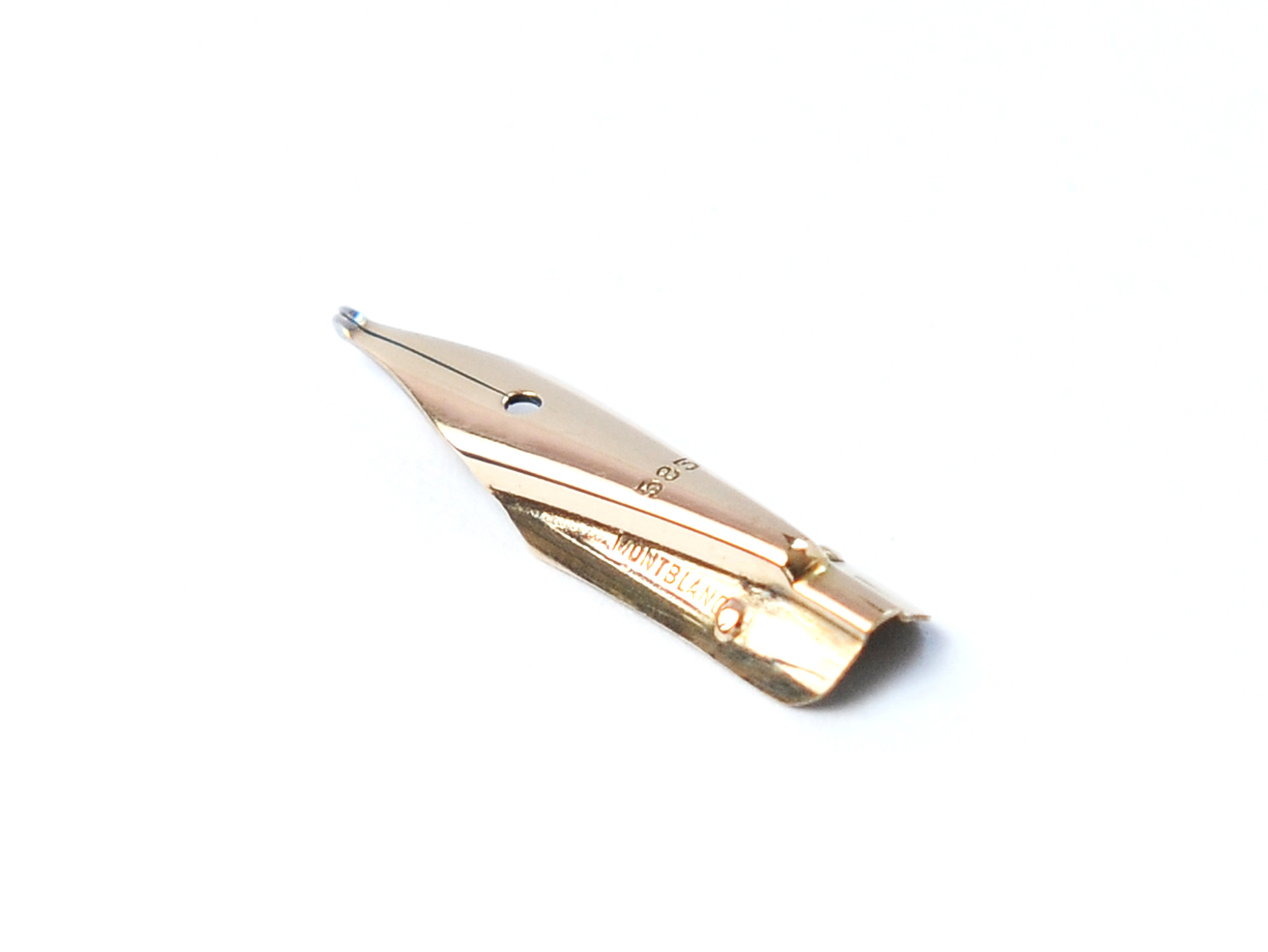 Large 1960s Black Resin MONTBLANC No.34 14K 585 Gold EF Nib Piston