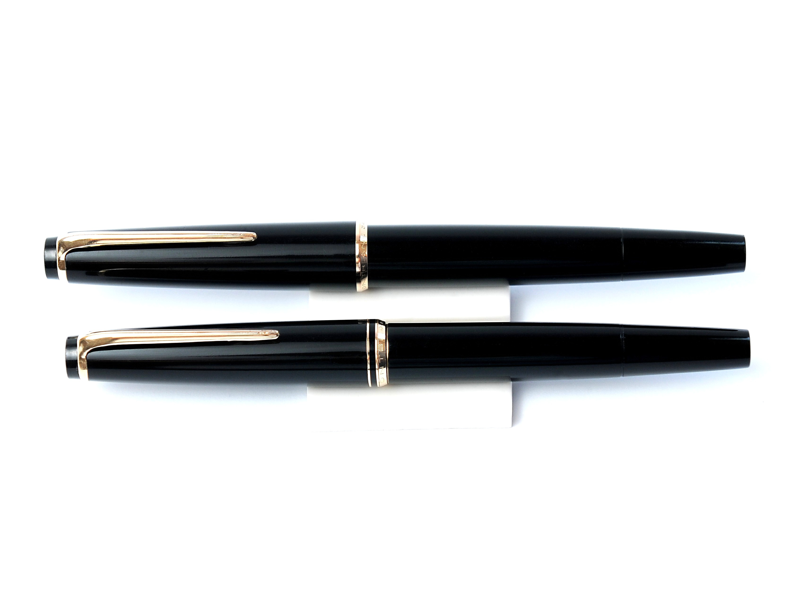 Large 1960s Black Resin MONTBLANC No.34 14K 585 Gold Flexible EF