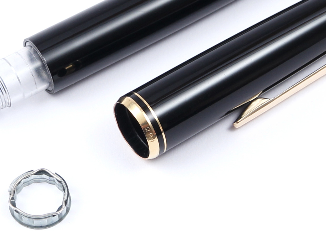 1970's MONTBLANC Classic No. 221 Black Resin 14K Gold EF Nib