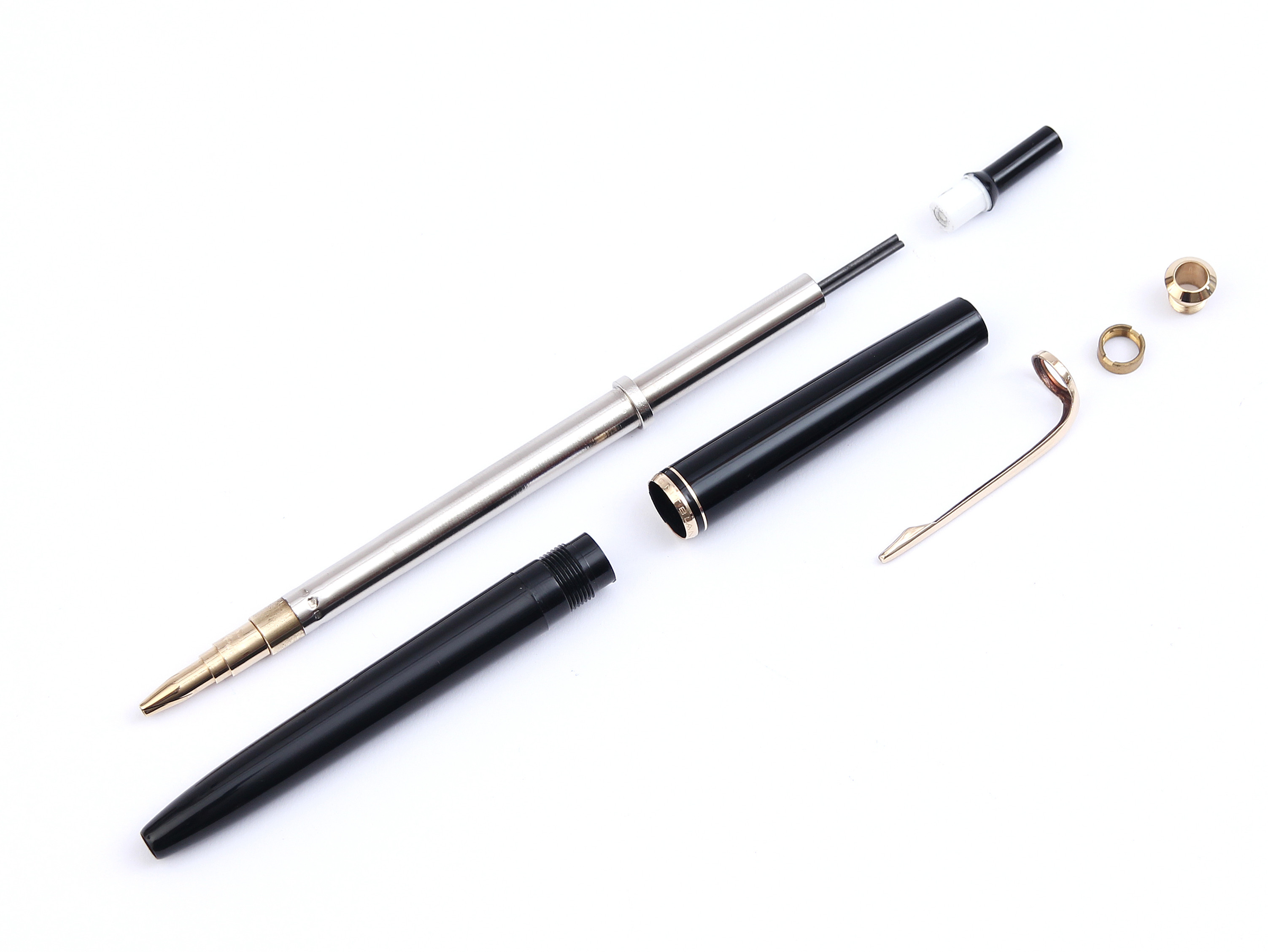 Vintage 1960s Montblanc Pix No. 26 1.18mm Lead Black Resin & Gold