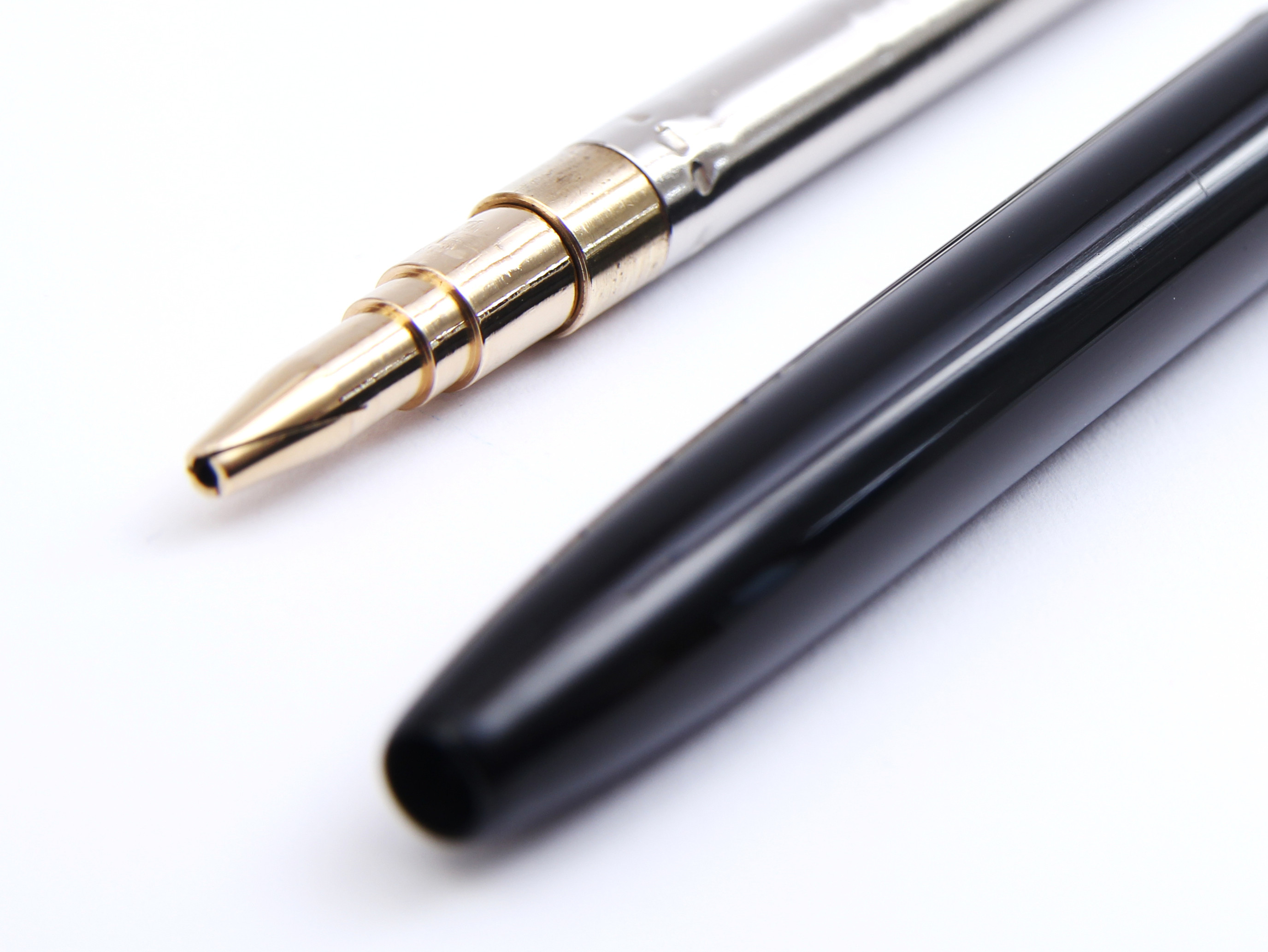 Vintage 1960s Montblanc Pix No. 26 1.18mm Lead Black Resin & Gold
